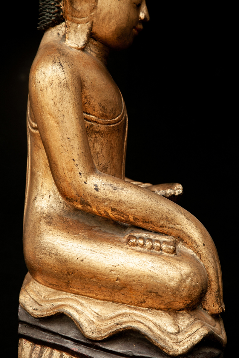 Extremely Rare 18C Lacquer Shan Burmese Buddha #ACM002